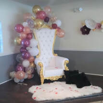 Throne chairs are available for your event